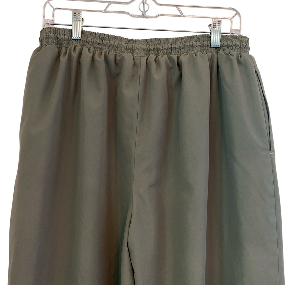 Le Coq Sportif VTG 90 Olive Green Track Pants Women XL Zipper Ankle Lined Jogger - Picture 8 of 14